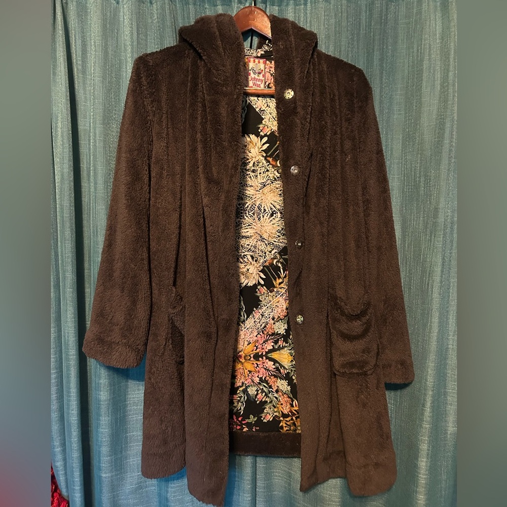 Johnny Was Dark Brown Teddy Jacket